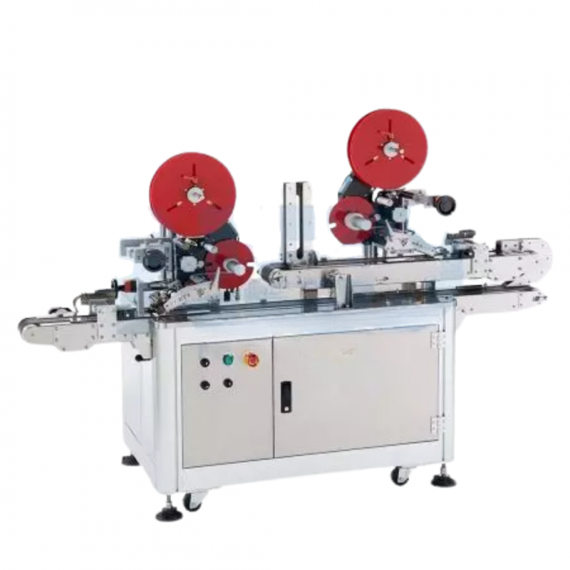 Automatic Double-Sided Memory Card Labeler Labeling Speed: 40-60 pcs/min (depends on the size of the product and the label) Label Width: 10-50mm Label Length: 10-1000mm Label Reel: (ID) 75mm (OD)300mm Machine Dimension: (L)2000 mm (W)750mm (H)1400mm Machine Weight: 200kg Power Supply: Single phase, 110 or 220 VAC, 50/60Hz