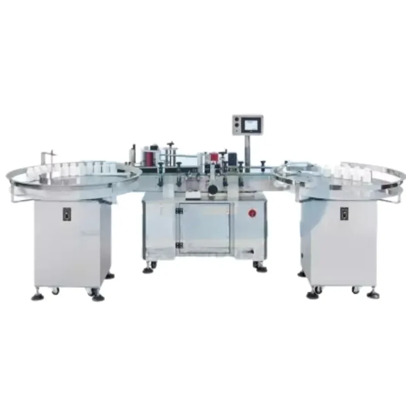 Automatic Round Bottle Labeler with Rotary Table Labeller  Dispensing Speed: max. 13m/min Label Size: max. (H) 110mm (L) 150mm Label Roll Size: Inner Dia. 75mm; Outer Dia. 300mm Power Supply: 110/220 VAC, 50/60 HZ, 1 PHASE Air Requirement: 90 PSI / 3 CFM Dimension: (L) 850mm x (W) 600mm x (H) 500mm Rotary Table Table Diameter: 600 / 800 / 900 / 1000 / 1200mm Power Supply: 110/220 VAC, 50/60 HZ, 1 PHASE Dimension: (H) 500mm