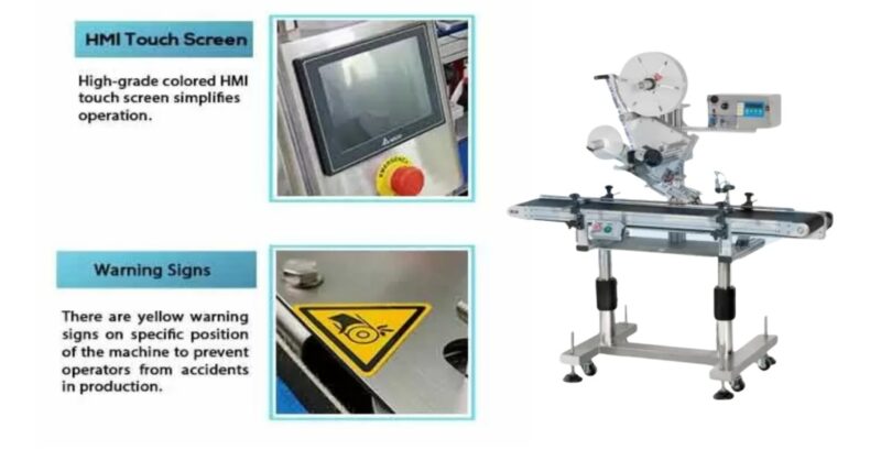 Tamp Labeling Machine Motor: Stepper Motor Labeling Speed: 20-40 pcs/min (according to product and label size) Label Size: (Length) 20-300 mm, (Width) 10-100 mm Label Roll: Inner Diameter 75 mm​;​ Outer Diameter 300 mm Power Supply: 110 or 220 VAC, 50/60 Hz, single phase Product Size: (L) 610mm (W)730mm (H)1000mm ※ Actual product specifications may vary