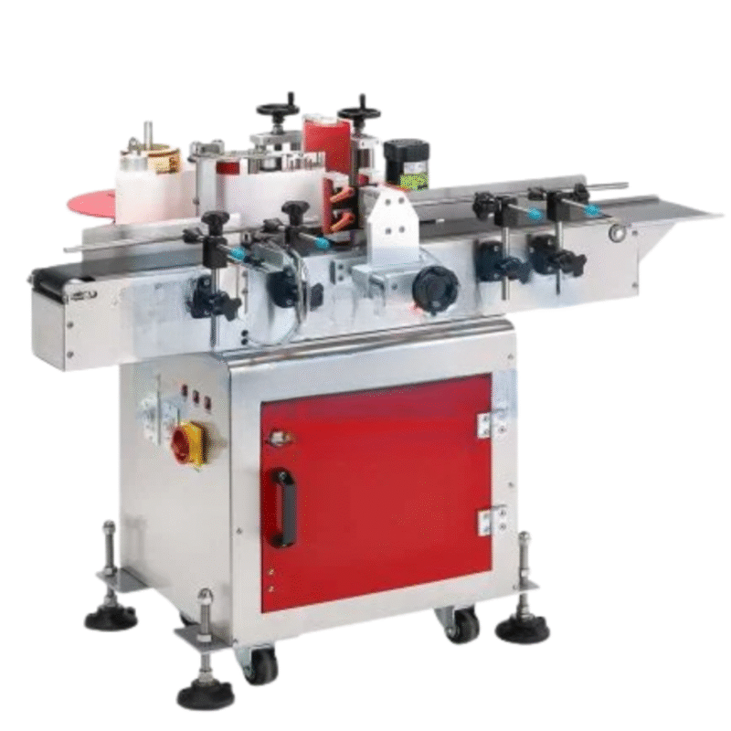 Wrapping Around Labeler Driven by stepper motor Labeling Speed: 20~50pcs/min (Depends on product sizes) Applicable Bottles: Diameter 16-100mm; Height 30-160mm Applicable Labels: (W) 10-100mm; (L) 10-300mm Applicable Label Roll: Inner 75mm; Outer 300mm Accuracy: ±1mm (Depends on products) Power Supply: 110 or 220VAC; 50/60Hz; single phase