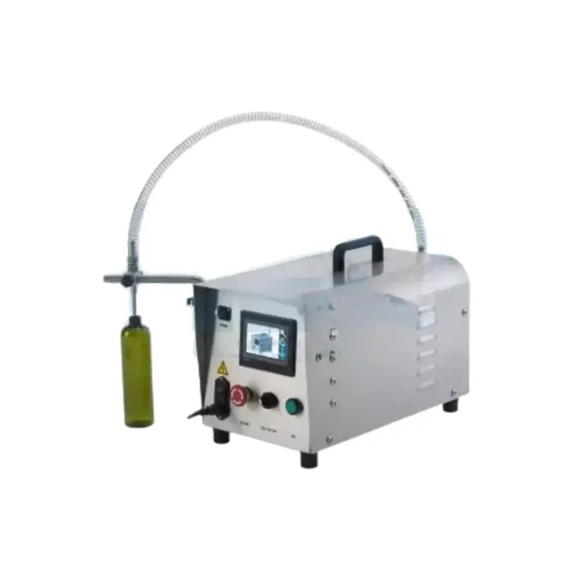 Tabletop Gear Pump Liquid Filler Product type： Tabletop liquid filling machine Model： FG1050 Industries： Beverage, pharma, chemical, biotech, cosmetic Package： Bottle, pouch, Pouches in various shapes and sizes Packaging material： Glass, plastic, aluminum, iron can. Filling range：50-4000 ml Filling speed: 50- 250 ml/sec Filling accuracy：0.5- 1% Machine weight: 17 kg. Power supply：110V/220V, 50/60 Hz, single phase Dimension：(L) 480mm (W) 310mm (H) 270mm Manufacture in： Taiwan MOQ 1：set Customization： According to the liquid property Warranty： One year