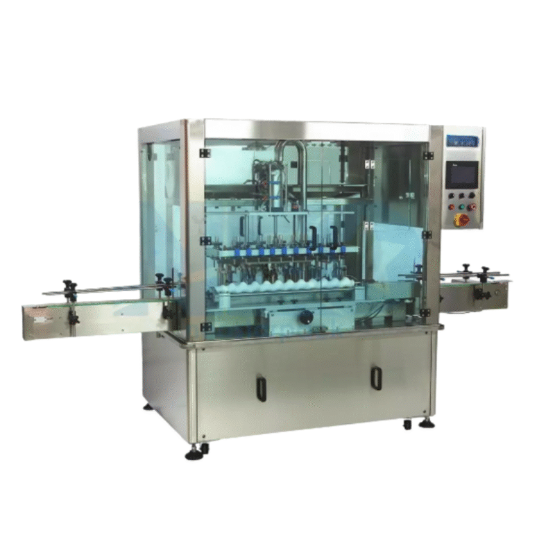 Automatic Bottle Filling Machine Specialty product: Foamy Product Filling speed: Up to 250ml/sec Filling range: Up to 4000ml Filling accuracy: ±0.5% Machine dimension: (L) 2800mm(W) 1500mm(H) 2400mm Machine weight：410 KG Power supply：110/220VAC, 50/60HZ, Single phase Air pressure requirement：90 PSI/3 CFM