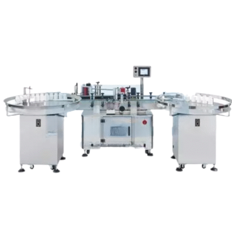 Automatic Round Bottle Labeler with Rotary Table Labeller  Dispensing Speed: max. 13m/min Label Size: max. (H) 110mm (L) 150mm Label Roll Size: Inner Dia. 75mm; Outer Dia. 300mm Power Supply: 110/220 VAC, 50/60 HZ, 1 PHASE Air Requirement: 90 PSI / 3 CFM Dimension: (L) 850mm x (W) 600mm x (H) 500mm Rotary Table Table Diameter: 600 / 800 / 900 / 1000 / 1200mm Power Supply: 110/220 VAC, 50/60 HZ, 1 PHASE Dimension: (H) 500mm