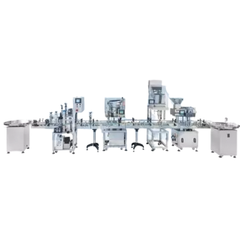 Production Line with Automatic Counting Filling and Capping Machines (Counting Machines, Power Filling Machines, Capping Machines, and Aluminum Foil Sealers) NCT-410 NCS-300 NCW-310 Automatic Counting Machine Product size: min. (Dia.) 6mm (H) 3mm Counting speed: 600 ~ 1000 pcs/min Counting accuracy: +/- 1 pcs Capping Machine Cap type: Screw cap / ROPP cap Cap diameter: 25 - 110mm Induction Sealing Machine Power output: 500 / 2000 / 3000W Cap diameter: 15-110mm / 20-110mm / 25-110mm Bottle Feeding / Collecting Turn Table Table diameter: 600 / 800 / 1200mm Power Requirement Power Supply: 110/220 VAC, 50/60 HZ, 1 PHASE Air Requirement: 90 PSI at 5 CFM