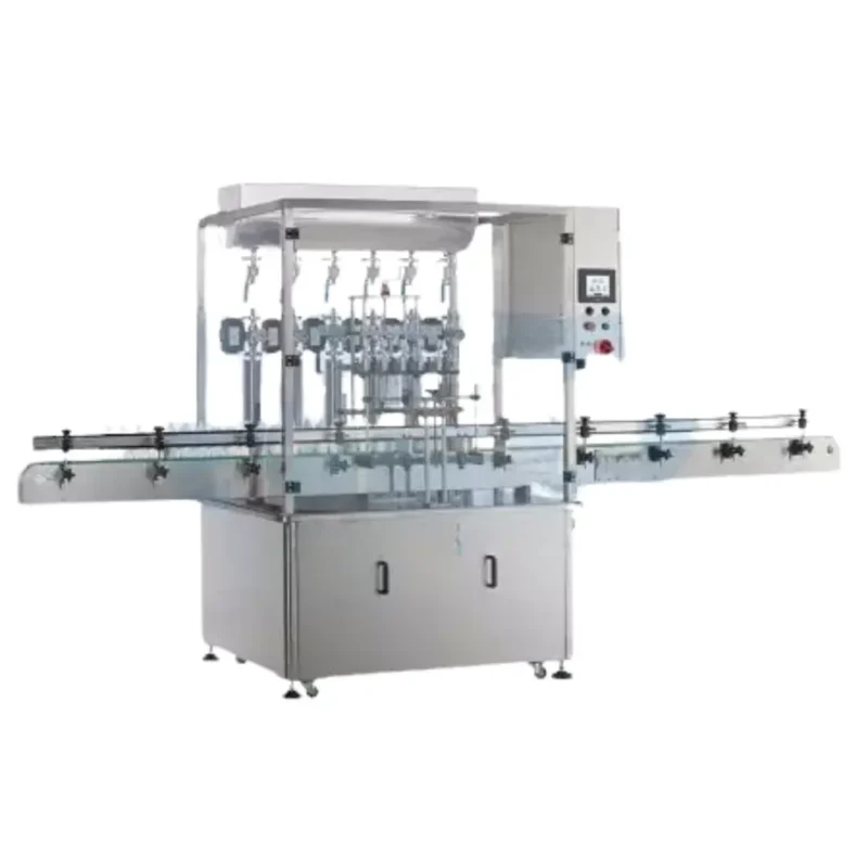 Safety Cover High Speed Piston Pump Filling Machine Filling Head Number: Filling Heads Filling Method： Piston Pump Filling Cylinders Degree of Automation： Fully Automatic Filling Speed: 15- 40 bottles/min (The speed depends on liquid characteristics and bottle volume) Filling Accuracy：± 0.5-1% Filling Range: 50- 4000 ml (Customizable) Suitable Liquid： Cream/Sauce/Honey/ Shower Gel /Shampoo Liquid Container Specification: 100- 200 L (Customizable) Power Supply Requirements：110 or 220VAC, 50/60Hz, Single Phase Machine Dimension：(L)3000mm (W)1800mm (H)2000mm