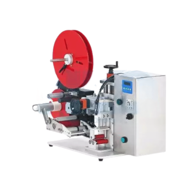 Tabletop Horizontal Round Bottle Labeler Labeling speed: 4 meters/min Labeling accuracy: +/- 0.5mm Label size: (Min.) W 10mm x L 10mm (Max.) W 100mm x L 300mmLabeling speed: 4 meters/min Labeling accuracy: +/- 0.5mm Label size: (Min.) W 10mm x L 10mm (Max.) W 100mm x L 300mm Label reel: inner diameter 75mm / Outer Diameter 300mm Tube diameter: 10-90mm Power: 110 or 220VAC, 50/60Hz, 1P Air pressure requirement: 2.5 kg/cm2 Dimension: (L) 675mm x (W) 490mm x (H) 575mm Motor: stepper motor