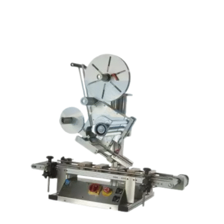 Tabletop Automatic Top Labeler Labeling Speed: 20-80 pcs/min (subject to actual label size) Labeling Precision: ±1 mm Applicable Label Width/Length: 10-100mm/10-250mm Label Reel Diameter: Inside 75mm; Outside 300 mm Power Input: 110/220 VAC; 50/60 Hz Dimensions: (L) 1200mm (W) 520mm (H)780mm