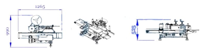 Tabletop Vertical Round Bottle Wrap Around Labeling Machine