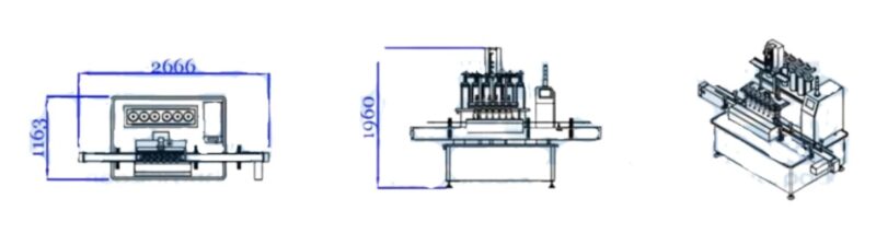 Automatic 6 Nozzles Piston Filler