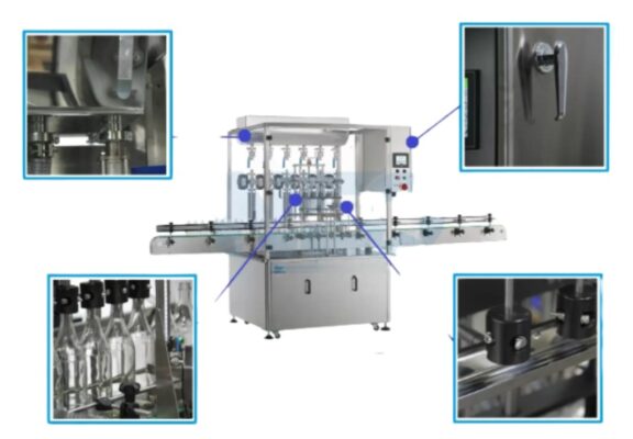 Safety Cover High Speed Piston Pump Filling Machine