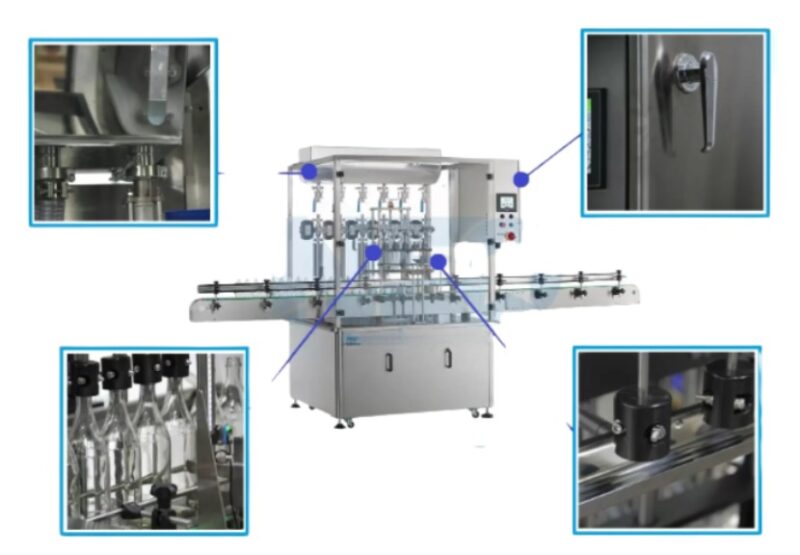 Safety Cover High Speed Piston Pump Filling Machine