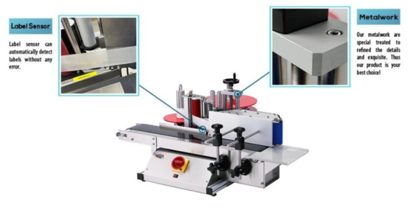 Tabletop fully wrap around labeler