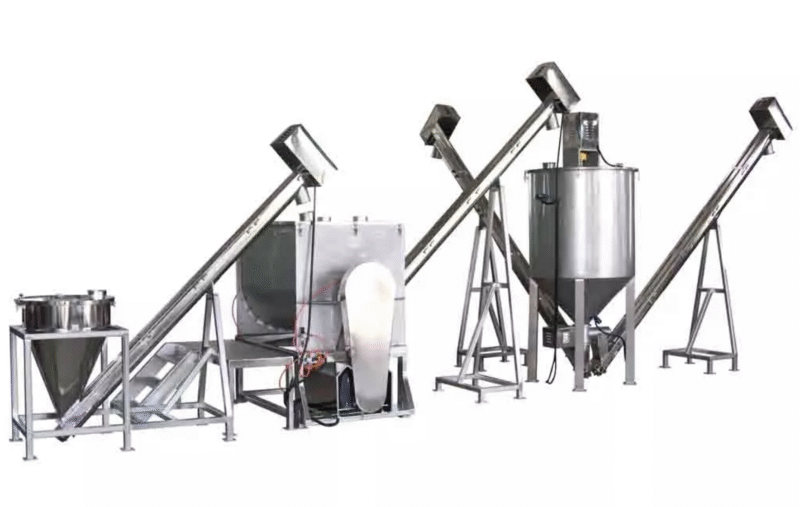 Grains Mixing and Transporting Packing System