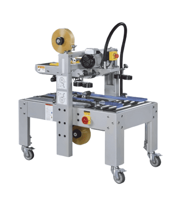 Semi-automatic Top and Bottom Belts Driving Carton Sealing Machine