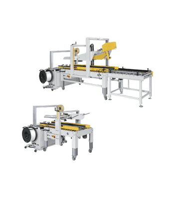 Economic Type Semi-automatic Extensive & Side Double Belts Driving Carton Sealing Machine with Folding Device CX2AEX+JN-85LE 